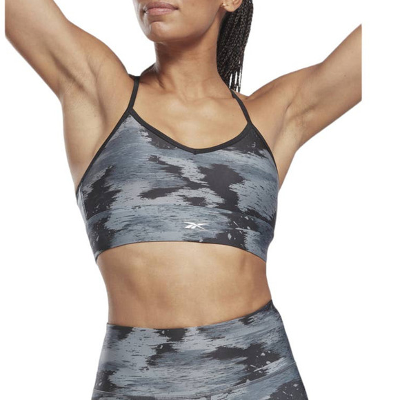 Reebok Women's Workout Ready Camo-Print Low-Impact Sports Bra XL NWT - Picture 1 of 5